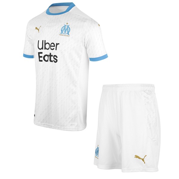 Camiseta Marsella 1ª Kit Niños 2020 2021 Blanco